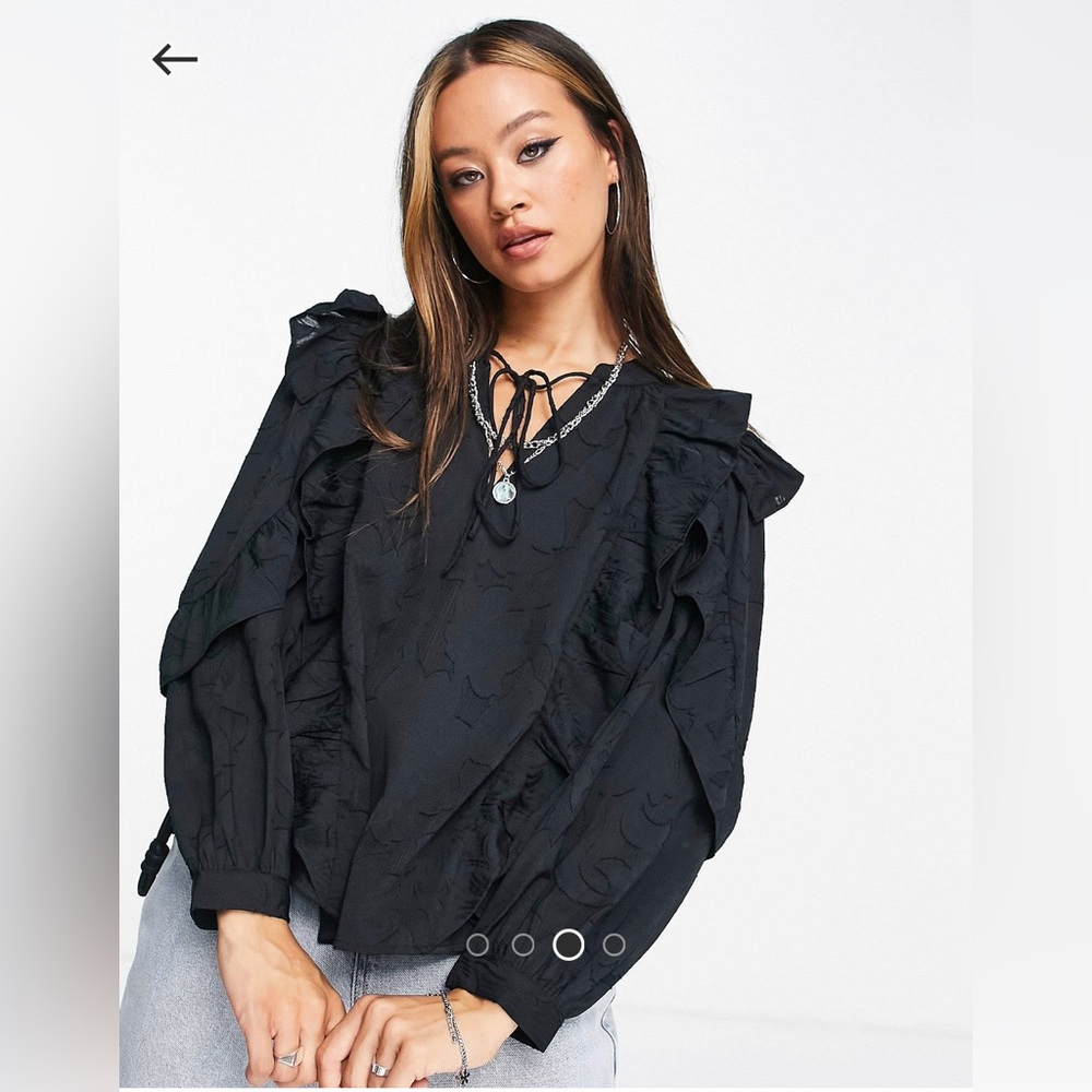 Topshop Ruffle Blouse - Picture 4 of 4